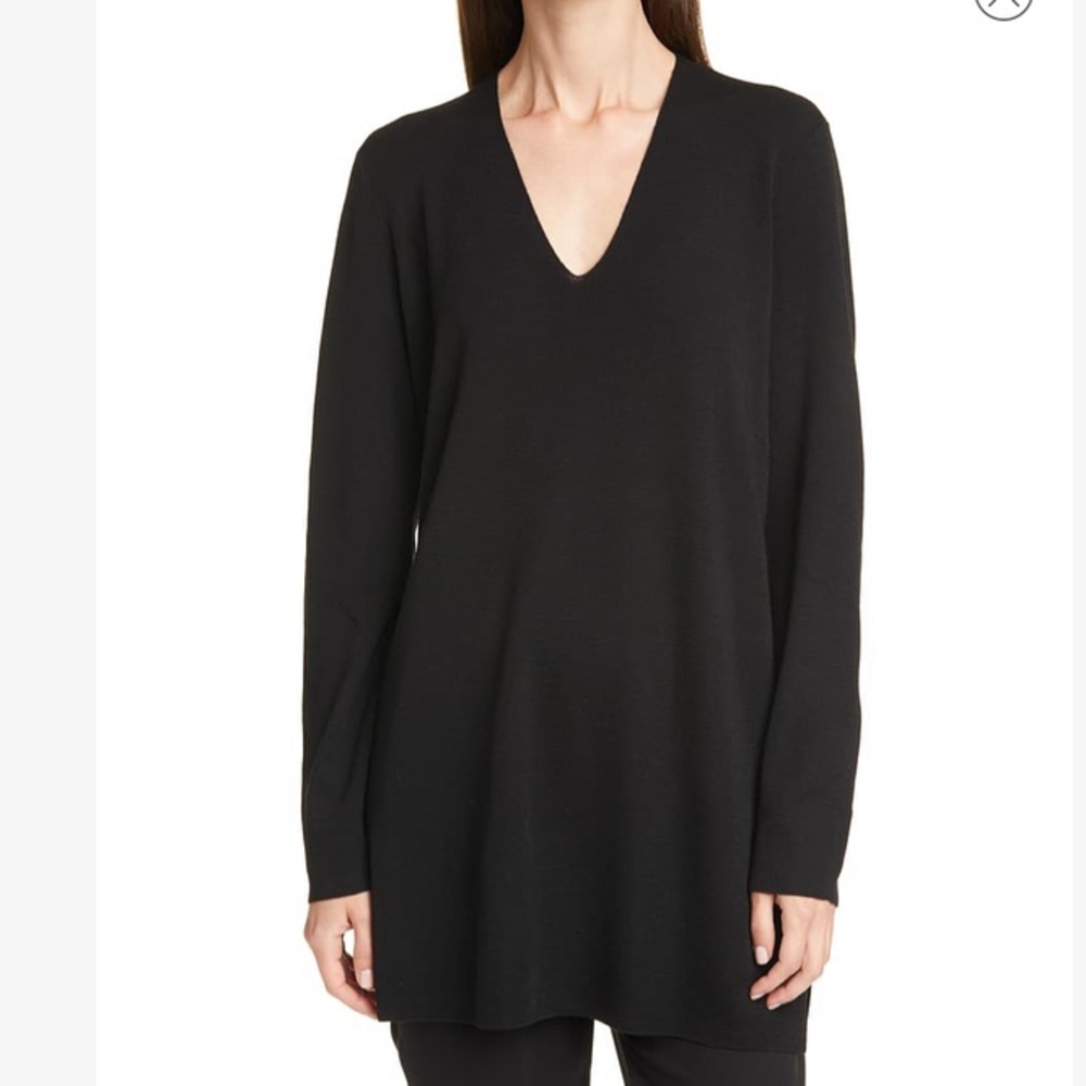 Eileen Fisher Long Sleeve Merino Wool Sweater